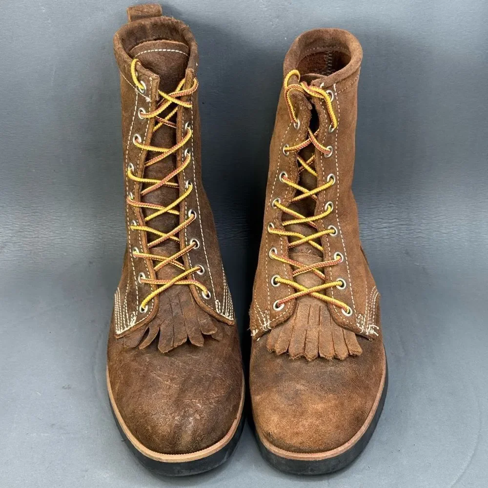 Men’s Sebago Docksides Brown Leather Emo Boots Size 9